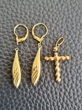 Gold def. Goldschmuck 585er 750er Gelbgold Ohrringe Kreuz