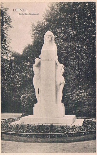 Leipzig schillerdenkmal - ak,