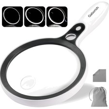 Lupe, LED Licht, Handlupe, 10X, 20X, 45X, Leselupe, Senioren, Inspektion