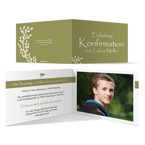 Konfirmation einladungskarten - konfirmation,