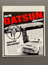 Datsun 1600 Roadster Fairlady Cabrio Original 1969 Vintage Advert Werbung