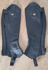 NEUE Pioneer Mini Chaps, Reitchaps, Stiefelschaft, schwarz, Größe 2B