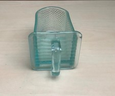 Kleine alte Glasschütte - Pressglas grün - selten