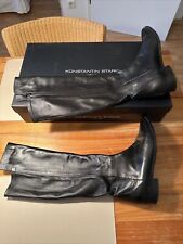 Konstantin Starke, Overknee Stiefel, Leder, Schwarz, 40