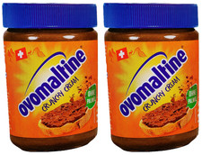 Ovomaltine Crunchy Cream, Brotaufstrich, im 380g Glas, 2er Pack, ohne Palmöl