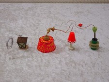 4 x Design Lampe Leuchte Puppenstube Puppenhaus - Vintage um 1960/70