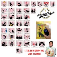 Schablonen Banksy DIN A4 / A3