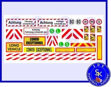 Tieflader Auflieger Aufkleber-Set Decals Truck LKW - 1:14 - 1:16