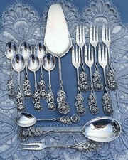 Traumhaftes Silberbesteck Kuchen Christoph Widmann Hildesheimer Rose TOP Nr. 2