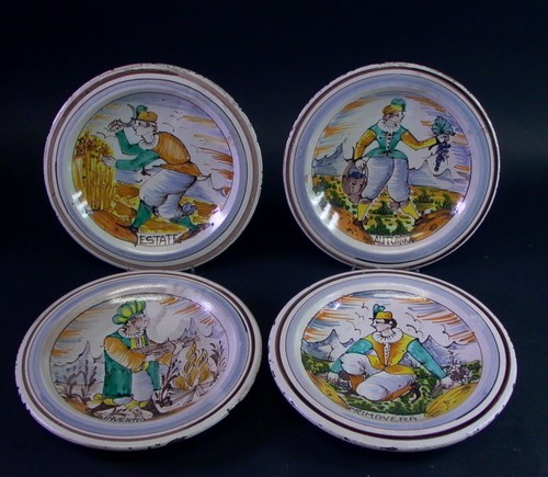 Ital fayence wandteller - 4,