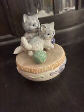 Spieluhr Porzellan Kätzchen 