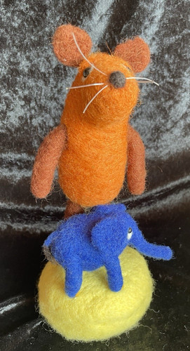 Maus und elefant handarbeit - und,
