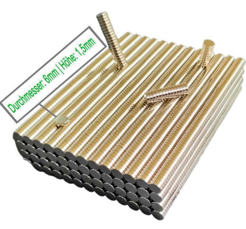 Mini neodym magnete ø6x1 - neodym-magnete, Ø6x1,5mm