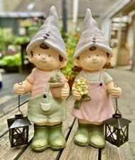2 Gartenfiguren Deko