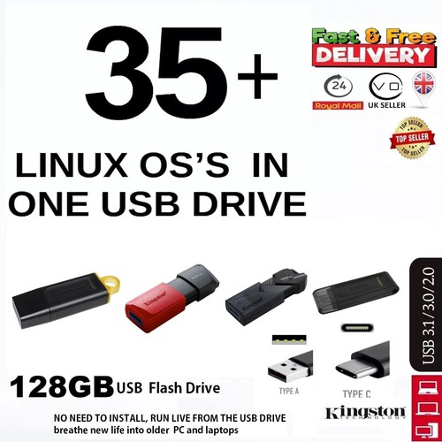 Linux in 128gb usb - in,