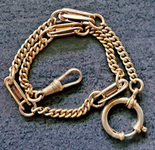 32 CM Alte Taschenuhrkette Uhrenkette  1950er Jahre SAFE WARE - Ungetragen  8-11