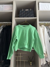 ZARA Cropped Sweater grün