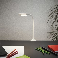 LED Schreibtischleuchte Tischlampe Klemmleuchte Klemmspot Leselicht weiß T163