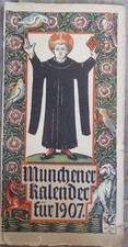 Münchener Kalender für 1907 Maße: 320 x 165 mm Erhaltung siehe Fotos Viel Spa