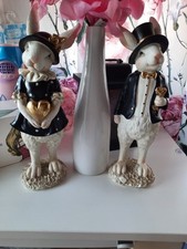 Groß 30 cm Hase Hasen Ostern Figur Vintage Figuren Nanu Nana Kunstharz Polymer 