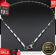 Silberkette Silber Kette 60cm Edelstahl Panzerkette Damen Herren Halskette 3MM