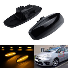 Spiegelblinker Set für Citroen C3 C4 C5 DS3 Seitenblinker Blinker Schwarz Linse
