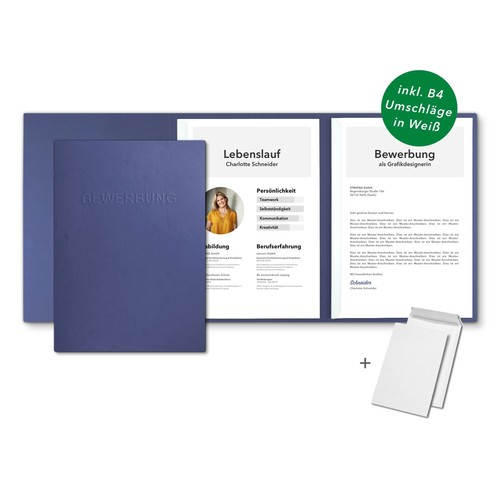 Bewerbungsmappen blau - 10,