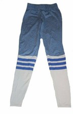 LEGGINGS HOSE BLAU WEISS MELLIERT / GESTREIFT Gr. S wie NEU