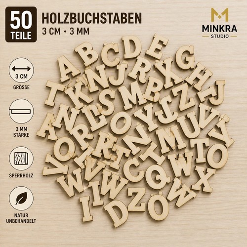 Holz buchstaben set 3mm - buchstaben,
