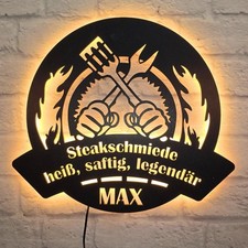 Wanddeko Grill mit Name –
