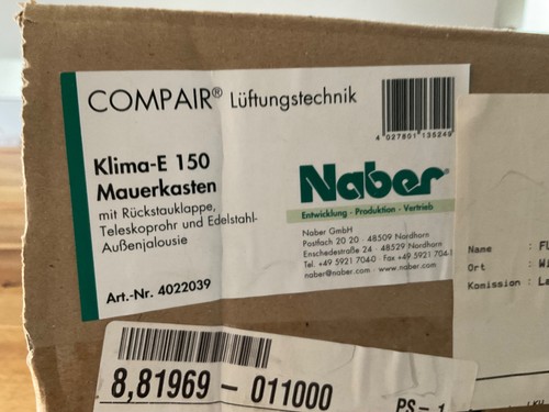 Naber klima 150 mauerkasten - naber, e-150