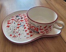 Frühstücksset 101 Dalmatiner STUDIO MOON  FLOWER DISNEY Tasse Teller Vintage 