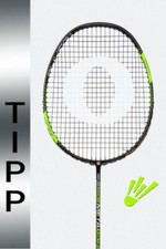 Oliver Meta X90 Badmintonschläger grün spielfertig besaitet für Einstieg & Hobby