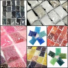 Rocailles Perlenset Glasperlen 2/3/4/6 mm Farben Mix Kugel/Stift 400g Seed Beads