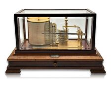 Barograph - C. Erbe Tübingen - Luftdruckmesser um 1900 - facettiertes Glas