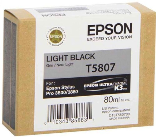 Epson t5807 tinte light black - light,