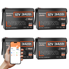 LiFePO4 300Ah 12V Akku Lithium Batterie 314Ah Bluetooth 200A BMS Solaranlage