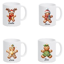 Tasse  personalisier mit  Lebkuchen Motiv  und Wunschnamen Geschenk Weihnachten