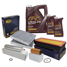 Filtersatz BMW 5er F10 F11 530d 535d 7er F01 730d 740d 258PS 313PS 7L 5W30 ÖL
