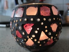 Mosaik Windlicht, wie neu, ansehen