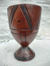 HOLZ GESCHNITZT STAMMES MAHLSCHALE MÖRSER KOMPORT TOPF 