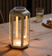 IKEA Solarlampe Solvinden, LED, Garten, Terrasse 28cm Solarleuchte Taupe NEU OVP