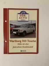 Atlas Wartburg 353 Tourist Datenblatt Prospekt Literatur Auto Broschüre DDR