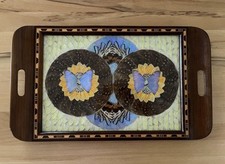 Antikes Brasilianisches Schmetterlingstablett 30er Jahre
