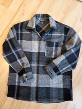 NEU ***H&M Herren Karierte Overshirt Jacke Mantel Fleece Gr M (eher Gr.L)