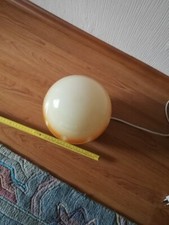 KUGEL LEUCHTE -  Glasschirm rund -  apricot/terracotta farbig