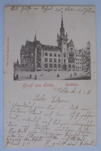 Alte dresden cotta rathaus - ak, dresden-cotta,