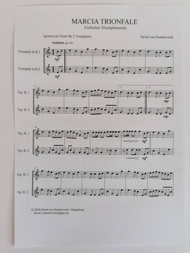 Musiknoten marcia trionfale - :,