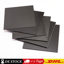 Carbon Platte 3mm CFK Kohlefaser Plate 3K Voll Carbon 200mm x 300mm Hochglanz