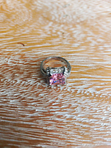 Cocktailring silberfarben mit